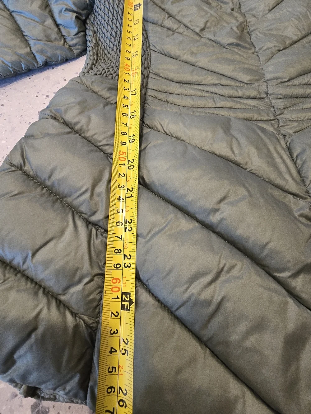 Bernardo Olive Green Puffer Jacket Hooded Quilted Coat Women’s M - Picture 13 of 14